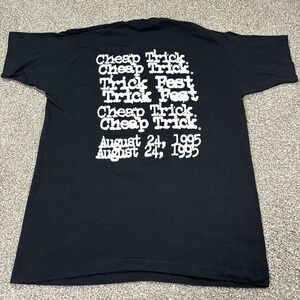 Cheap Trick 1995 Trick Festival Band Shirt Single Stitch XL Rare Double Sided
